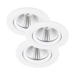 Mehrfachpackung 3x Nordlux Spot Fremont Metall Weiß 4.5W 345lm 36D - 827 Extra Warmweiß | 85mm - IP23- Dimmbar