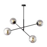 Emibig Pendelleuchte Linear Stahl Schwarz | Geeignet für 4x E14 - Max 10W