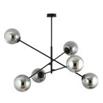 Emibig Pendelleuchte Linear Stahl Schwarz | Geeignet für 6x E14 - Max 10W