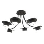 Emibig Deckenleuchte Enso Stahl Schwarz | Geeignet für 6x GX53 - Max 12W