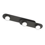 Emibig Deckenleuchte Stilo Stahl Schwarz | Geeignet für 3x GX53 - Max 12W