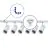 Bright Choice Komplettset 1-Phasen Rail L 1 x 1 Meter Weiß | incl. 6x Spot + GU10 2700K 3W Dimmbar + 1 x 1 Meter Abschlusskappe, Stromanschluss und L -Verbinder