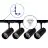 Bright Choice Komplettset 1-Phasen Rail L 1,5 x 2 Meter Weiß | incl. 8x Spot + GU10 2700K 3W Dimmbar + Abschlusskappe, Stromanschluss und L -Verbinder 
