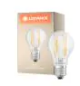 Ledvance Classic LED E27 Birne Fadenlampe Klar 7.5W 1055lm - 827 Extra Warmweiß | Ersatz Für 75W