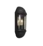 Ansell LED-Wandleuchte Latina Halblaterne Schwarz - Geeignet für E27 bis zu 42W | IP65