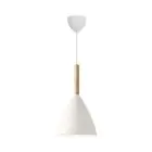 DFTP by Nordlux Pure 20 Pendelleuchte Metall und Holz Weiß | Geeignet für E27
