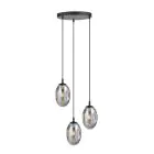 Emibig Pendelleuchte Astral Stahl Schwarz | Geeignet für 3x E14 - Max 10W