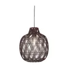 Good&Mojo Pendelleuchte Mendoza Bambus Burgundy L | Geeignet für 1x E27 